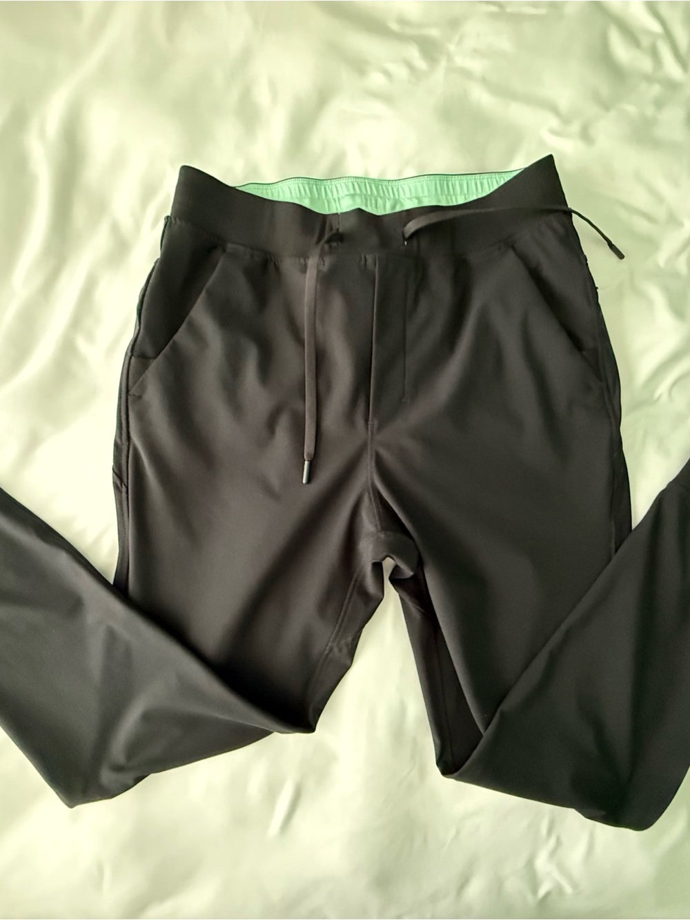 Birddogs Black Jogger Pants with Sea Green Lining (Sz XL)